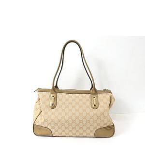 Gucci Tote Gold Handbag GG Canvas
